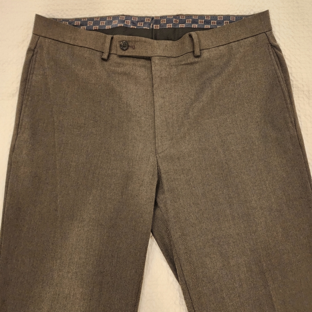 Lauren - Ralph Lauren Mens Taupe Dress Pants/Slacks 34W×32L